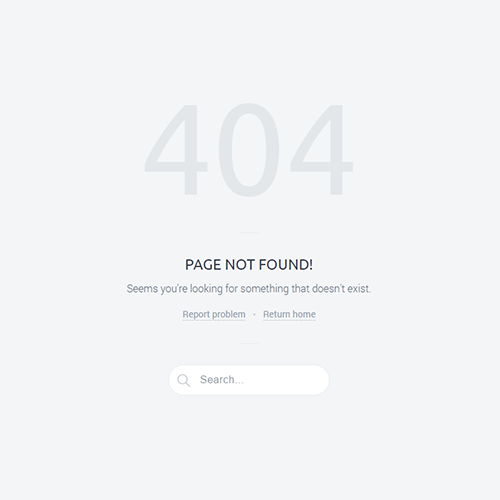 Error 404 page