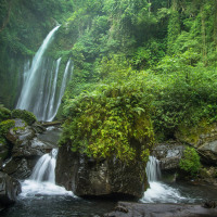 
	                    Sendang Gile waterfall - the way here is not too marked, you have to cross the river twice. Locals will recommend you to rent a guide :)